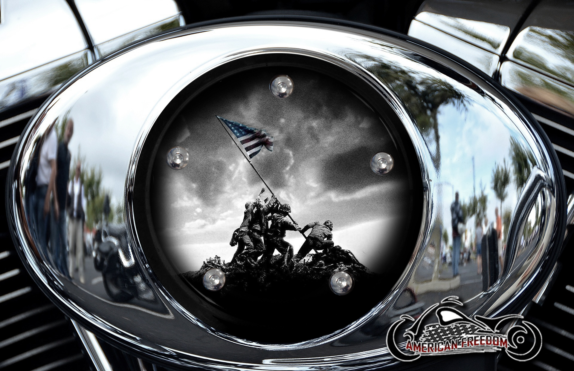 Harley Air Cleaner Cover - Iwo Jima